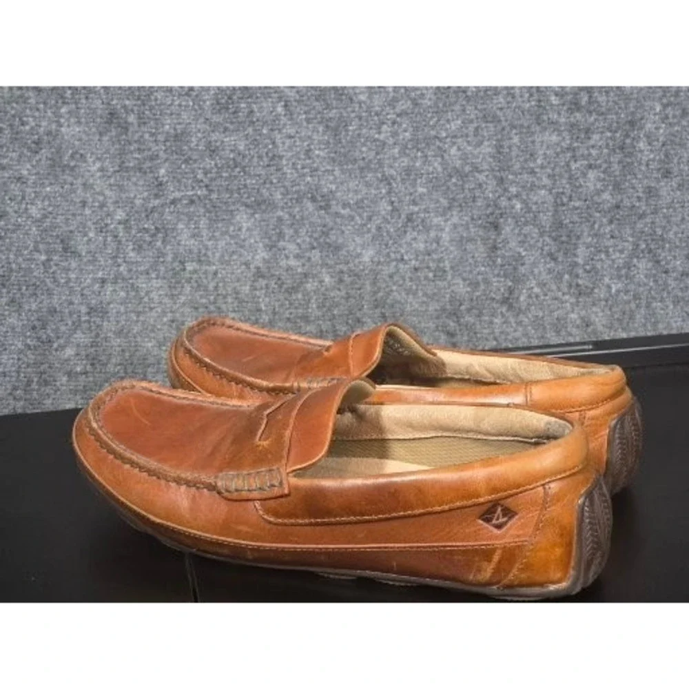 Sperry Top-Sider Mens Hampden Venetian Tan Leather Driving‎ Loafers Sz 9M Preppy